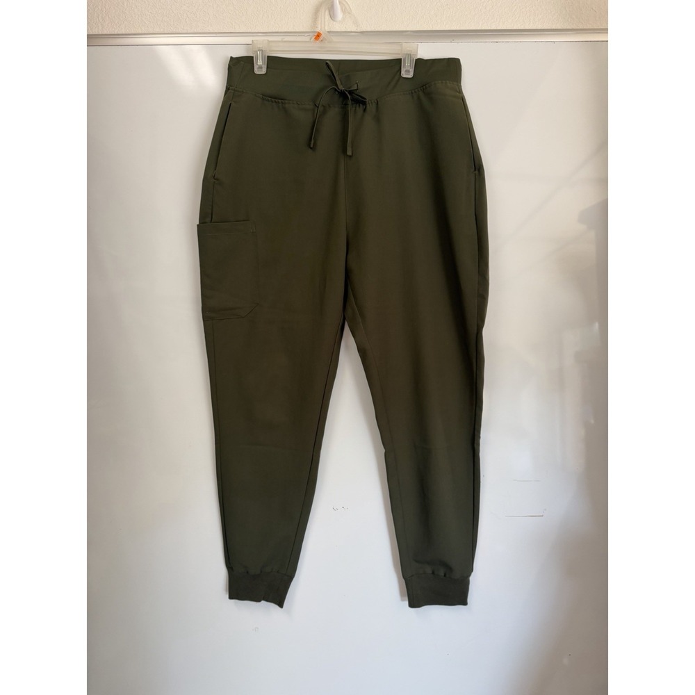 Mandala Women's‎ High Waisted Jogger Equa-Tek Scrub Bottoms Large